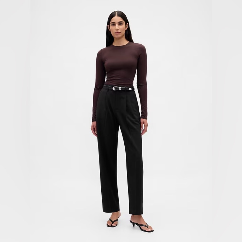 NEW! GAP 365 High Rise Brushed Twill Taper Ankle Trousers - Size 14 TALL 🩷
